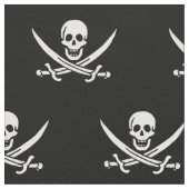 Tissu Drapeau pirate crâne épées croisées (Fermer)