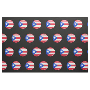 Tissu Drapeau porto-ricain rond