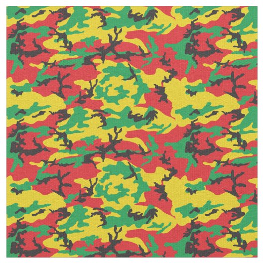 Tissu Drapeau Rasta jamaïcain Camouflage couleur Imprime (Fermer)