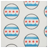 Tissu Drapeau rond brillant de Chicago (Échantillon)