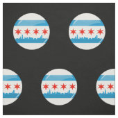 Tissu Drapeau rond brillant de Chicago (Échantillon)
