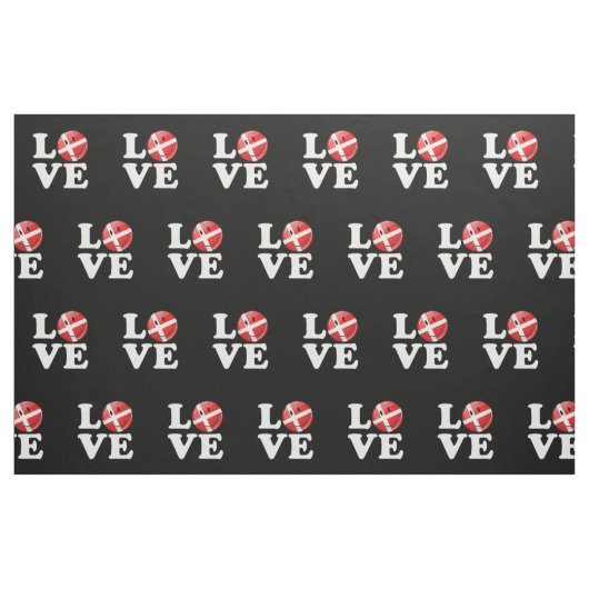 Tissu Drapeau souriant du Danemark (Fat Quarter)