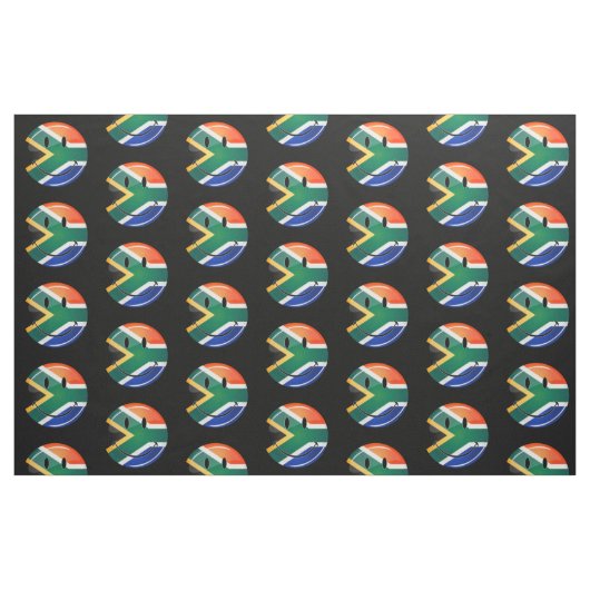 Tissu Drapeau sud-africain glacé (Fat Quarter)