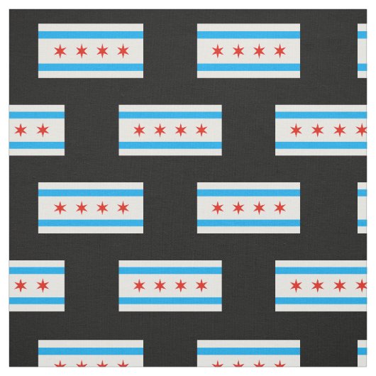 Tissu Drapeau traditionnel de Chicago (Échantillon)