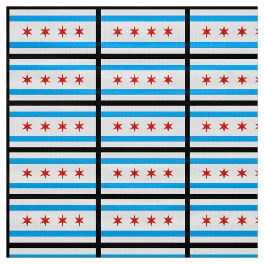 Tissu Drapeau traditionnel de Chicago (Échantillon)