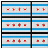 Tissu Drapeau traditionnel de Chicago (Fermer)