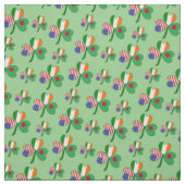 Tissu Drapeau trèfle Bangladesh (Échantillon)
