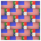 Tissu Drapeaux américains portugais (Échantillon)