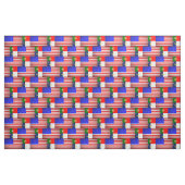 Tissu Drapeaux américains portugais (Fat Quarter)