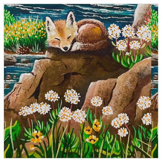 Tissu Dreaming of Fun Fox Fabric (Échantillon)