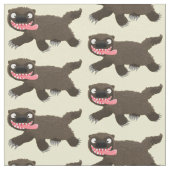 Tissu Drôle animal avide de carcajou (Fermer)