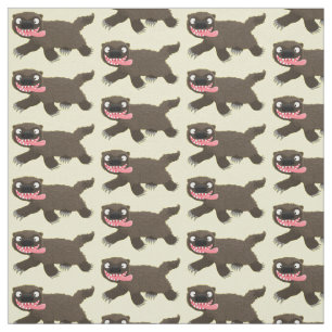 Tissu Drôle animal avide de carcajou
