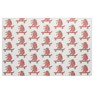 Tissu Drôle Cartoon Cute Hedgehog Skateboard
