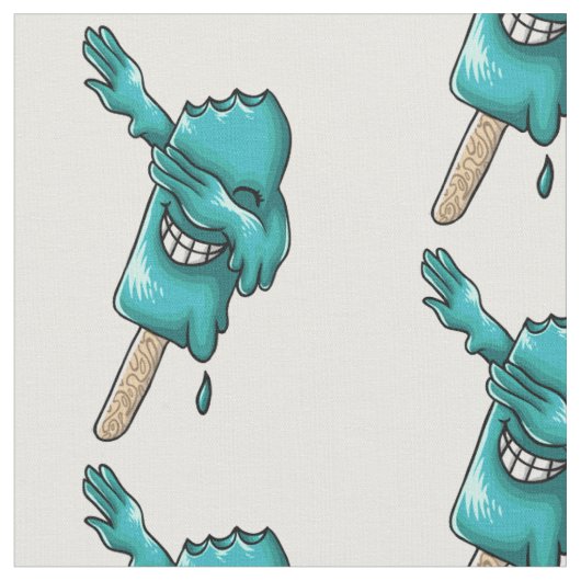 Tissu drôle dabbing bleu popsicle (Fermer)