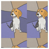 Tissu drôle d'art abstrait de chien de beagle (Fermer)