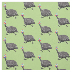 Tissu Drôle dessin animé d'oiseau de Guineafowl