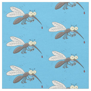 Tissu Drôle dessin d'insecte moustique