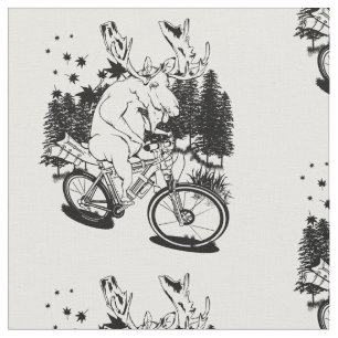 Tissu Drôle orignal sur un vélo d'emballage