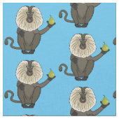 Tissu Drôle singe-singe macaque à queue de lion (Fermer)