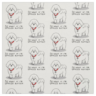 Tissu Drôle Tourbé Bichon Frise Chien - mignon