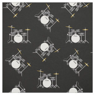Tissu Drum Set Musique Musicien Décor De Salle