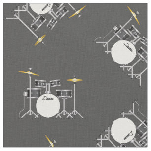 Tissu Drum Set Musique Musique Musicien Salle Décoratio