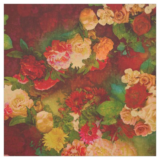 Tissu du baroque de roses (Échantillon)