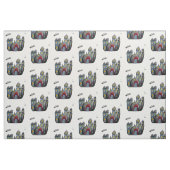 Tissu du château d'Halloween effrayant (Fat Quarter)