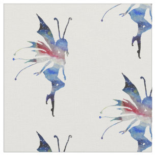 Tissu du coton peigné par aquarelle féerique (56