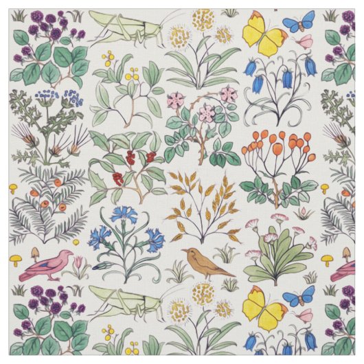 Tissu du jardin de l'apothicaire de Voysey (Échantillon)