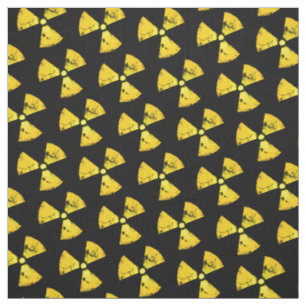 Tissu du symbole de rayonnement jaune débrayé