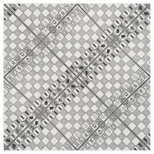 Tissu du thème des échecs (Échantillon)