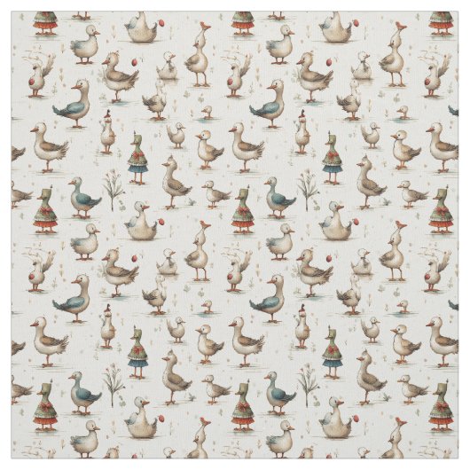 Tissu Duckling Delft : Whimsy Duck (Échantillon)