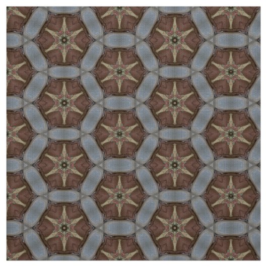 Tissu d'Upholstérie Brown Turquoise et terrestre p (Échantillon)