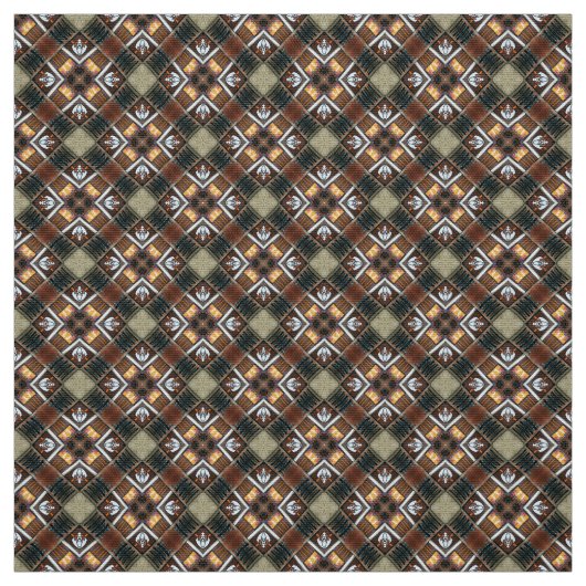 Tissu d'Upholstery Brown foncé et bleu (Échantillon)