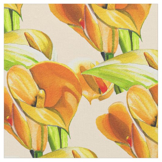Tissu Eau de flotteur orange calla (Fermer)
