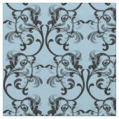 Tissu Ebony Blue Parisian Damask Pattern Fabric (Fermer)