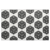 Tissu Ebony D20 Dice Fabric (Fat Quarter)