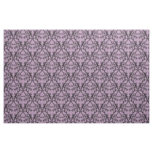Tissu Ebony Purple Parisien Damask Pattern Fabric (Fat Quarter)