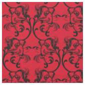 Tissu Ebony Red Parisian Damask Pattern Fabric (Fermer)