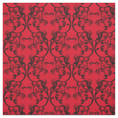 Tissu Ebony Red Parisian Damask Pattern Fabric (Échantillon)