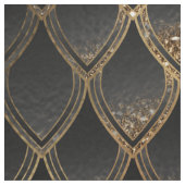 Tissu Écaille de dragon noir et or (Échantillon)