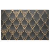 Tissu Écaille de dragon noir et or (Fat Quarter)