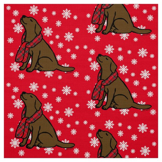 Tissu Écharpe de tartan de Labrador de chocolat (Échantillon)
