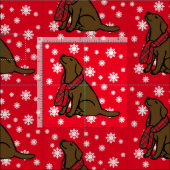 Tissu Écharpe de tartan de Labrador de chocolat (Carreau)