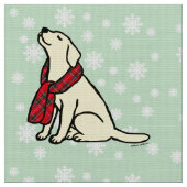 Tissu Écharpe jaune de tartan de Labrador (Fermer)