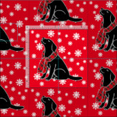 Tissu Écharpe noire 2 de tartan de Labrador (Carreau)