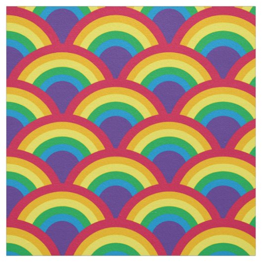 Tissu Échelle de sirène arc en arc (Échantillon)