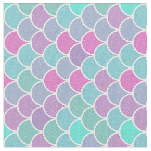 Tissu Échelle en pastel colorée de sirène (Fermer)