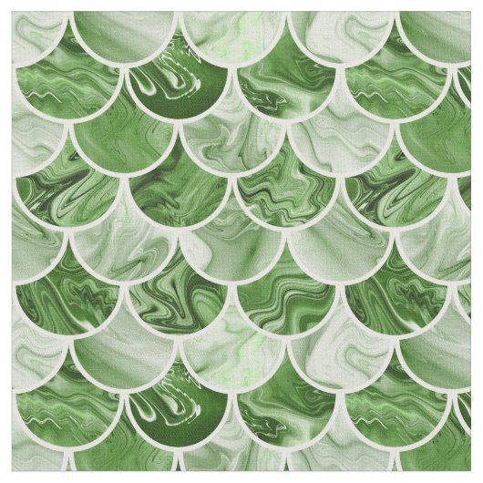 Tissu Échelle verte de sirène (Fermer)